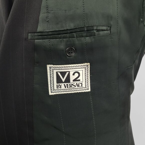 Vintage Versace V2 43L Double Breasted Striped Sport Coat - Picture 12 of 13